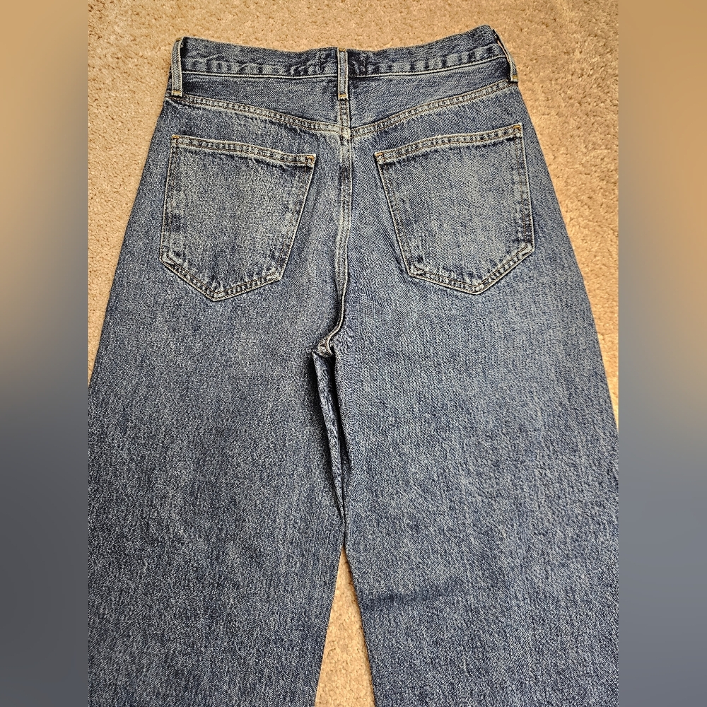 Agolde Blue Wide Leg Jeans - Picture 9 of 9